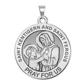 Saint Kentigern and Saint Fergus Round Religious Medal