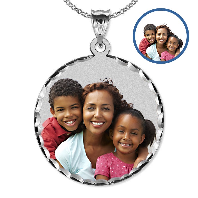Approx. 1.50 Inch Large Round Photo Pendant