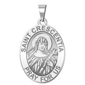 Saint Crescentia Round Religious Medal - Oval