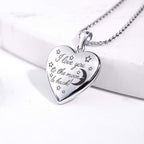 14K White Gold " To The Moon & Back "Photo Locket