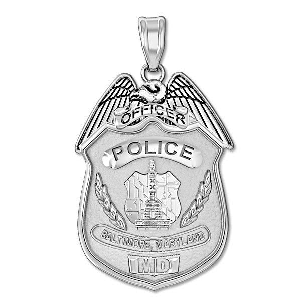 Personalized Baltimore, Maryland Police Badge with Your Rank and Badge Number