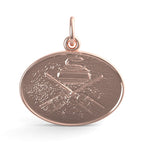 Curling Oval Disc Charm(3403)