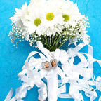 Wedding Bouquet Heart Photo Locket With Safety Pin