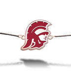 Usc Color Enamel Trojan Head Bracelet