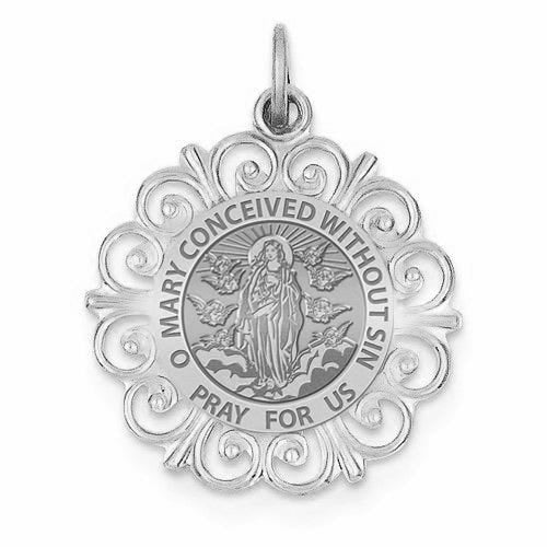 Round Filigree Immaculate Conception