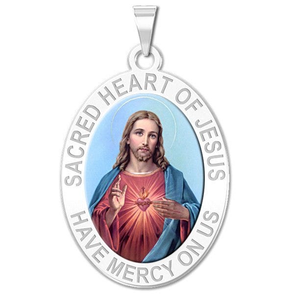 Sacred Heart Of Jesus Religious Medal "Color"