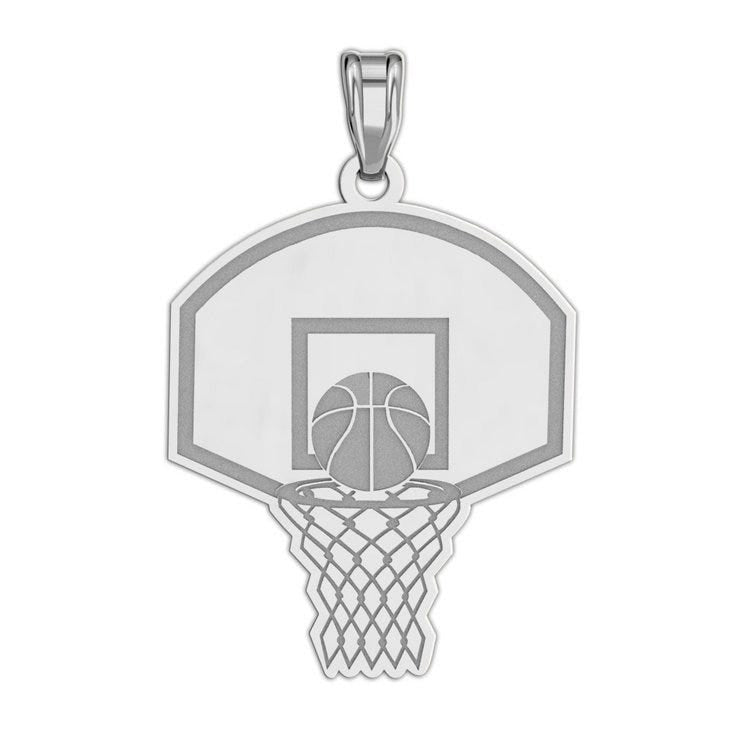 Engravable Basketball Hoop Pendant or Charm