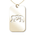 Wrestling Cut-Out Rectangle Pendant