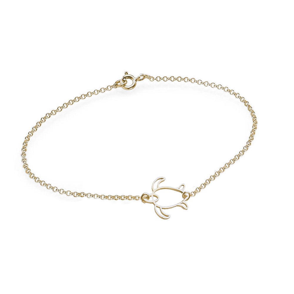 Sleek Sea Turtle Anklet