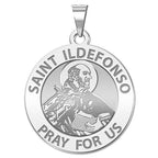 Saint Ildefonso Round Religious Medal