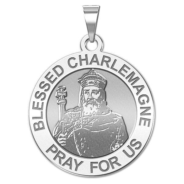 Blessed Charlemagne Round Religious Medal