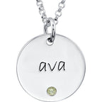 Personalized Birthstone Disc