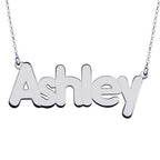 Personalized Classic Block Name Necklace with Chain