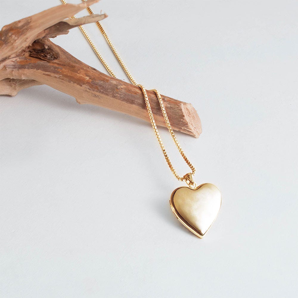 14K Gold Filled Heart 4 Photo Locket