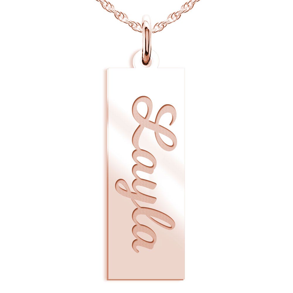 Dainty Name Tag Necklace