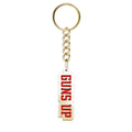 Texas Tech Color Enamel Guns Up Block Keychain