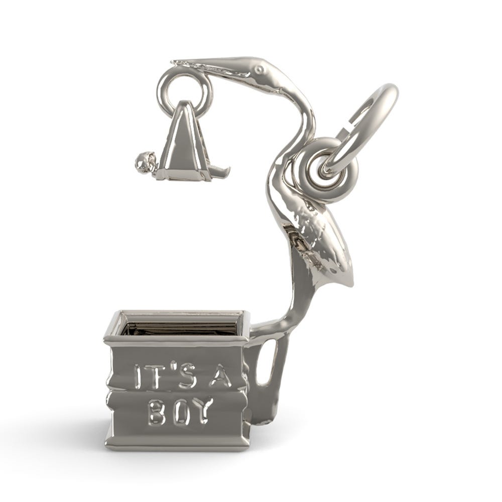 Its A Boy Stork Charm