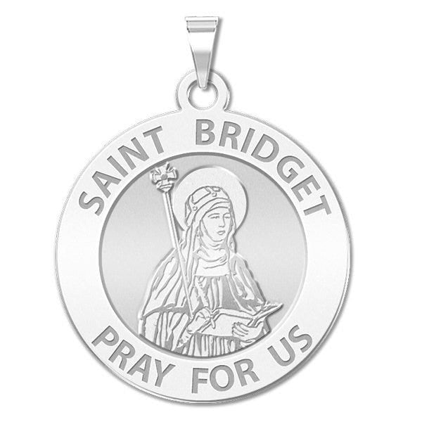 Saint Bridget Of Sweden Round Religious Medal
