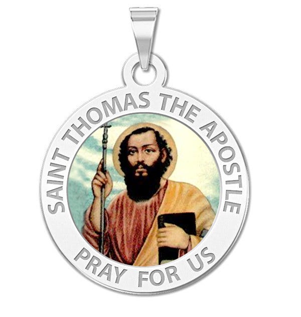 Saint Thomas the Apostle Religious Medal Color
