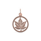 Maple Leaf Disc Charm