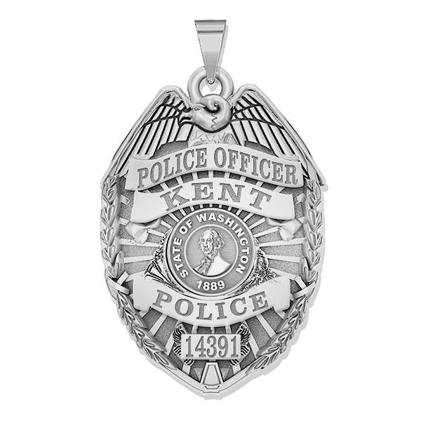 Personalized Washington State Police Badge with Your Name, Rank, Number & Department