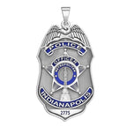 Personalized Indianapolis Indiana Police Badge with Your Rank and Number