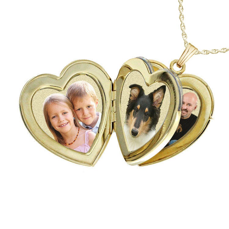 Floral Heart 4 Photo Locket
