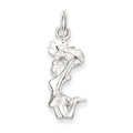 High Polished Jumping 3-D Cheerleader Charm or  Pendant