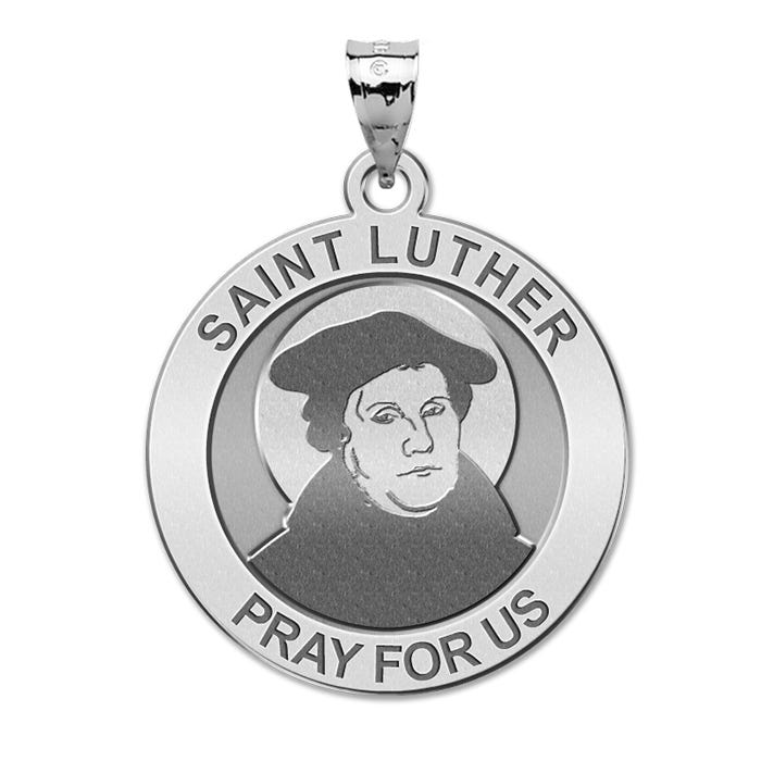 Saint Luther Round Religious Medal