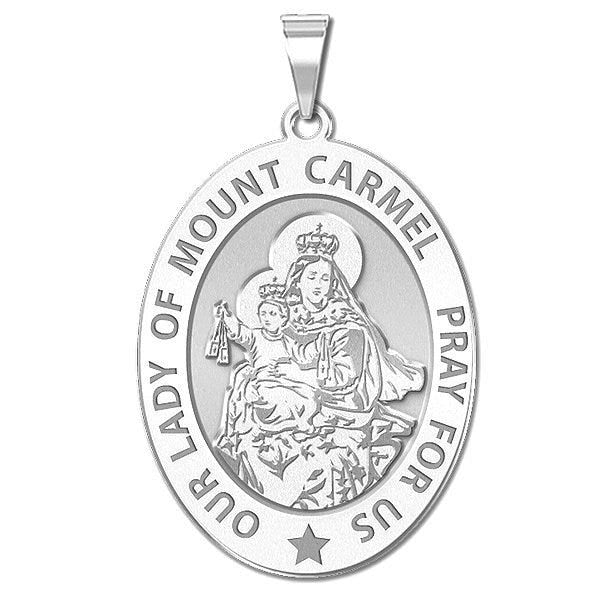 Our Lady Of Mount Carmel Religious Medal Oval