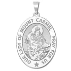 Our Lady Of Mount Carmel Religious Medal Oval