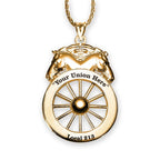 Personalized Teamster Union Badge Necklace