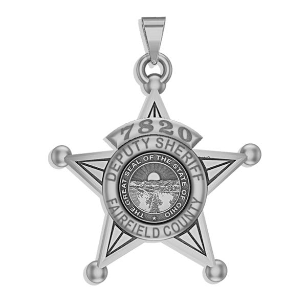 Personalized Ohio Sheriff Badge with Rank, Number & Dept.