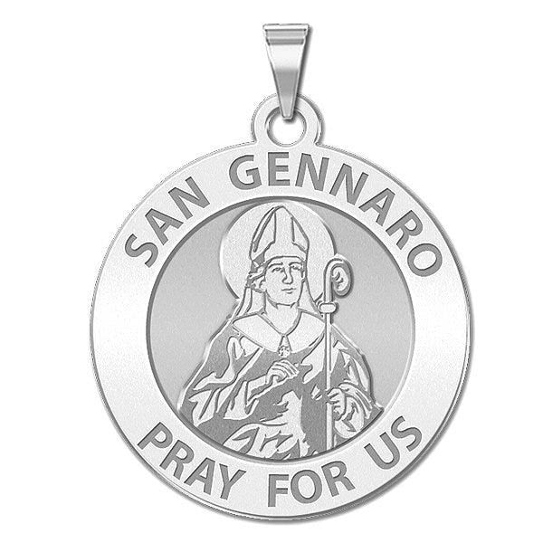 San Gennaro Round Religious Medal