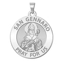 San Gennaro Round Religious Medal