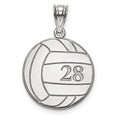 Custom Volleyball Charm or Pendant with Number
