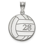 Custom Volleyball Charm or Pendant with Number
