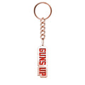 Texas Tech Color Enamel Guns Up Block Keychain