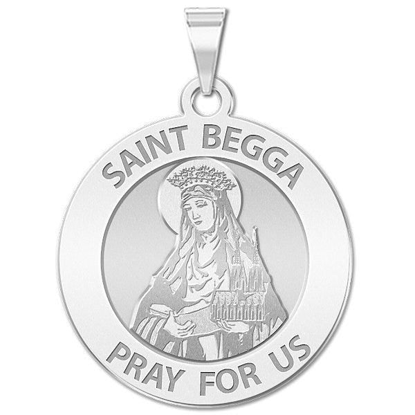 Saint Begga Round Religious Medal
