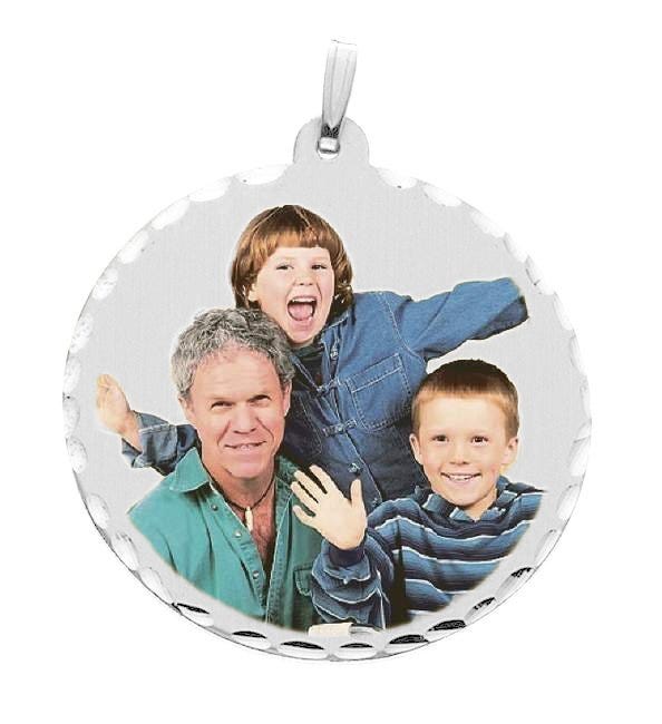 Approx. 1.50 Inch Large Round Photo Pendant