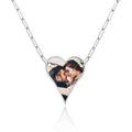 Photo Engraved Heart Necklace with 18" Chain Included