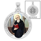 Saint Benedict Round Religious Medal "Color
