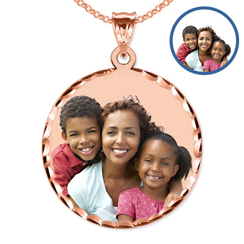 Approx. 1.50 Inch Large Round Photo Pendant