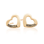 Heart Shaped Name Earrings