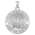 Nuestra Virgen De Fatima Round Medal