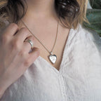 14K White Gold Forever In My Heart Photo Locket