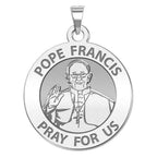 Pope Francis Religious Medal Round Laser Engraved