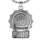 Personalized Police Badge Necklace or Charm - Shape 4
