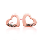Heart Shaped Name Earrings