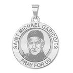 Saint Michael Garicoits Round Religious Medal
